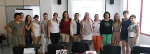 Carolina San Miguel con las alumnas de psicoemprendedores Castellón